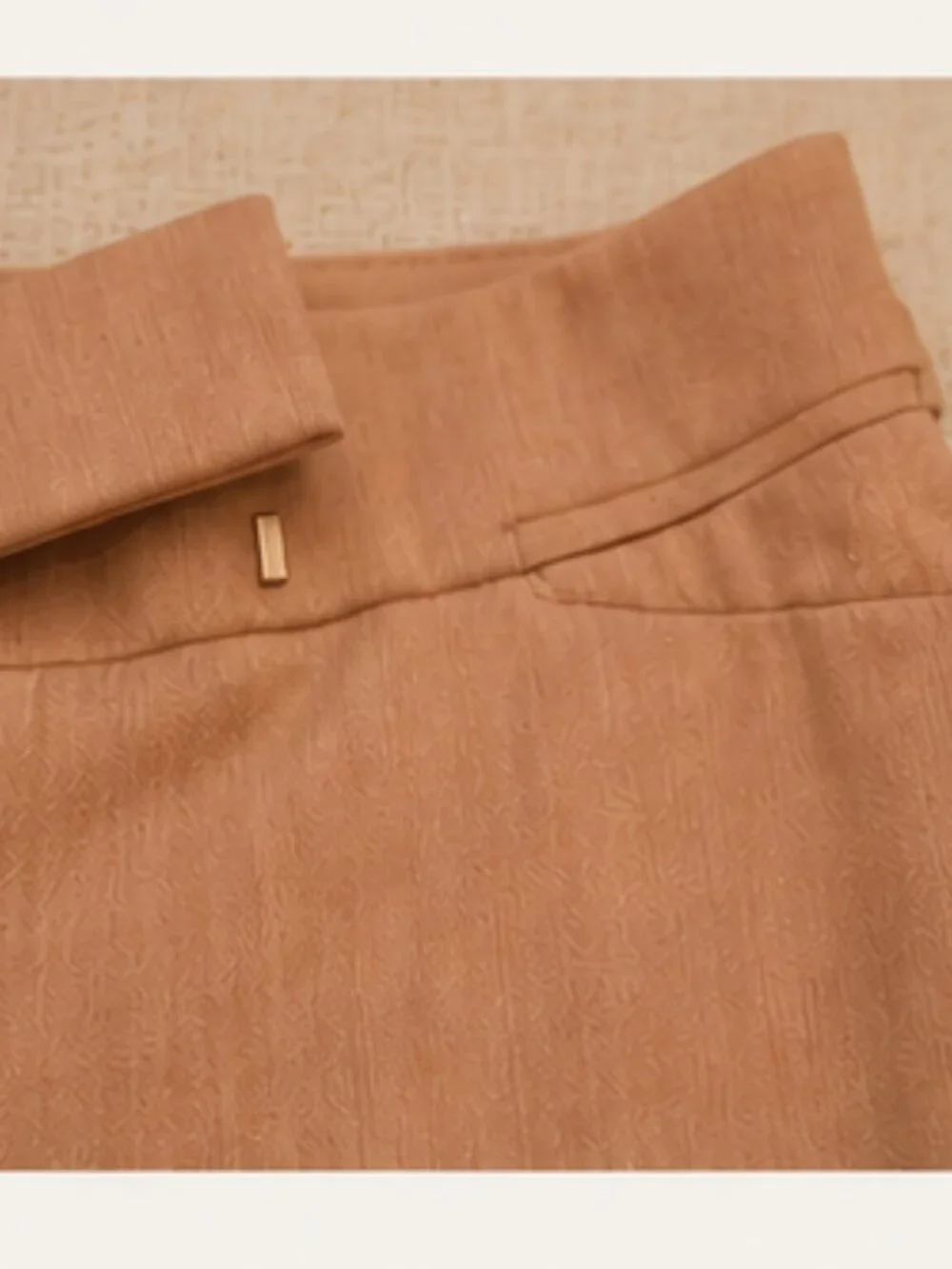 WHITE HOUSE BLACK MARKET Blush Wide Leg Pants Size 12 Quiet Luxury Career Chic - Picture 5 of 6